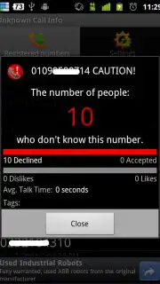 Unknown Call Info. Screenshot 5
