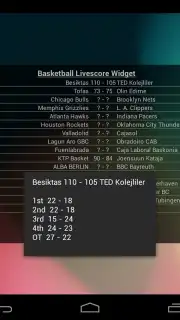 Basketball Livescore Widget Screenshot 20