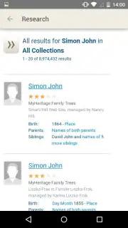 MyHeritage Screenshot 2