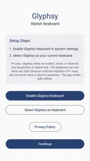 Glyphsy – Stylish Keyboard Screenshot 1