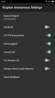 Krypton Anonymous Browser Screenshot 5
