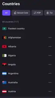 ProtonVPN Screenshot 1
