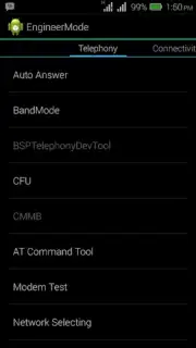 Engineering Mode App Screenshot 2