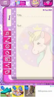 Unicorn Diary Screenshot 2