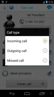 Ложный вызов и SMS Screenshot 2