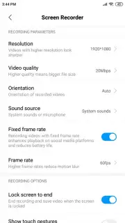 MIUI Screen recorder Screenshot 2