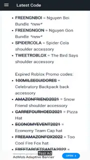 Redeem Code Roblox Screenshot 3
