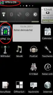 VPNC Widget Screenshot 4