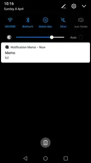 Notification Memo Screenshot 1