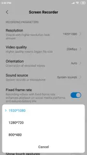 MIUI Screen recorder Screenshot 3