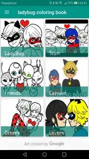 Coloring Ladybug & Blackcat Screenshot 6