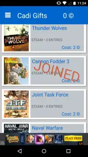 Cadi Gifts: Get Games for Free Screenshot 1