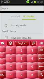 Pink Keyboard Hearts Glow Screenshot 2