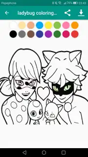 Coloring Ladybug & Blackcat Screenshot 3
