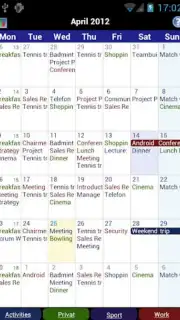 Business Calendar Screenshot 3