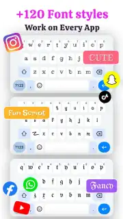Keyboard for WhatsApp : Stylish Fonts Keyboard Screenshot 3