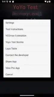 Yo-Yo Test Screenshot 4
