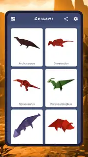 Origami dinosaurs paper shapes Screenshot 8