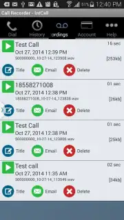Call Recorder - IntCall Screenshot 4