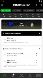 Betway Scores Screenshot 1
