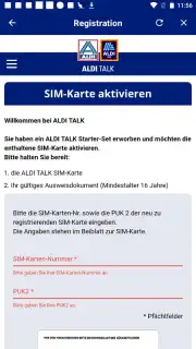 ALDI TALK Registration Screenshot 12