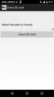 Format SD card Screenshot 1