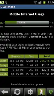 3G Watchdog Screenshot 2
