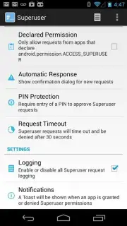 Superuser (for Android 4) Screenshot 2
