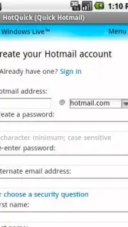 HotQuick (Quick Hotmail) Screenshot 2
