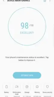 Samsung Device Maintenance Screenshot 1