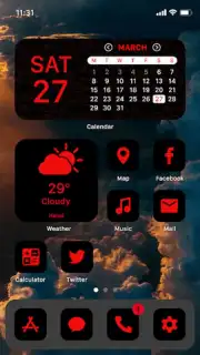 Wow Red Black Theme, Icon Pack Screenshot 8