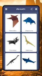Origami dinosaurs paper shapes Screenshot 9