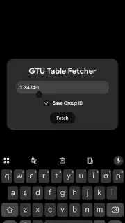 GTU Tables Screenshot 2