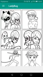 Coloring Ladybug & Blackcat Screenshot 5