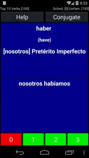 Spanish Verb Trainer Screenshot 3