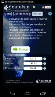 Eutelsat satellite finder Screenshot 2