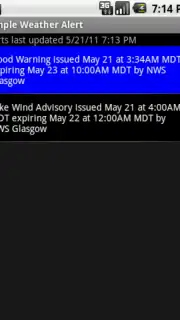 Simple Weather Alert Screenshot 2