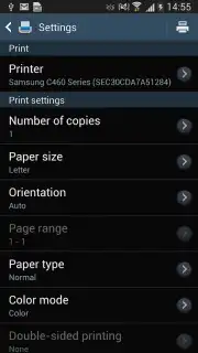 Samsung Print Service Plugin Screenshot 9