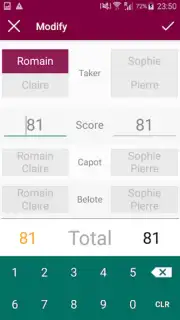 Belote Score Screenshot 2