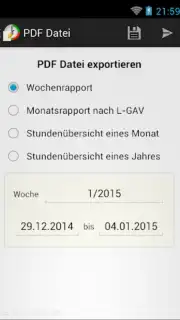Arbeitszeiterfassung Screenshot 1