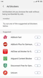 Samsung Internet Browser Screenshot 3