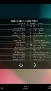 Basketball Livescore Widget Screenshot 22