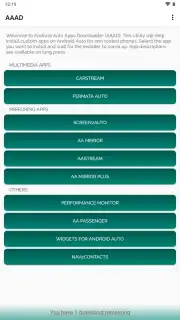 Android Auto Apps Downloader (AAAD) Screenshot 1