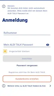 ALDI TALK Screenshot 2