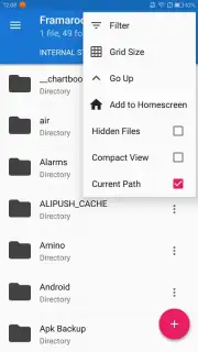 Framaroot File Manager Screenshot 1