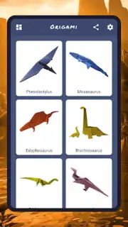 Origami dinosaurs paper shapes Screenshot 10