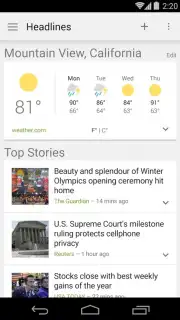 Google News and Weather Screenshot 2
