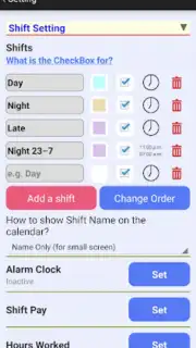 Shift Schedule Screenshot 3