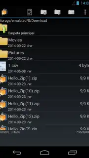 AndroZip File Manager Screenshot 1