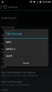 MP3 Call Recorder Screenshot 3